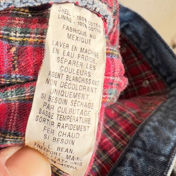 L.L. Bean Flannel Lined Jeans Woman 12 Reg Relaxed Fit W32 L30 100% Cotton COLD - Picture 12 of 15